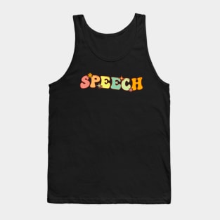 Groovy Speech Pathologist Speech Language Therapy SLP Tank Top